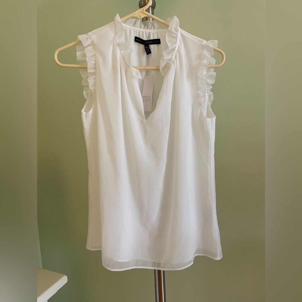 White House black market white blouse